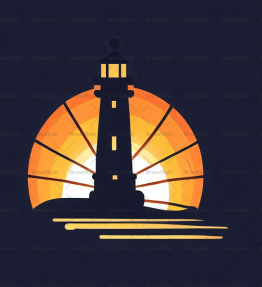 Leuchtturm bei Sonnenuntergang